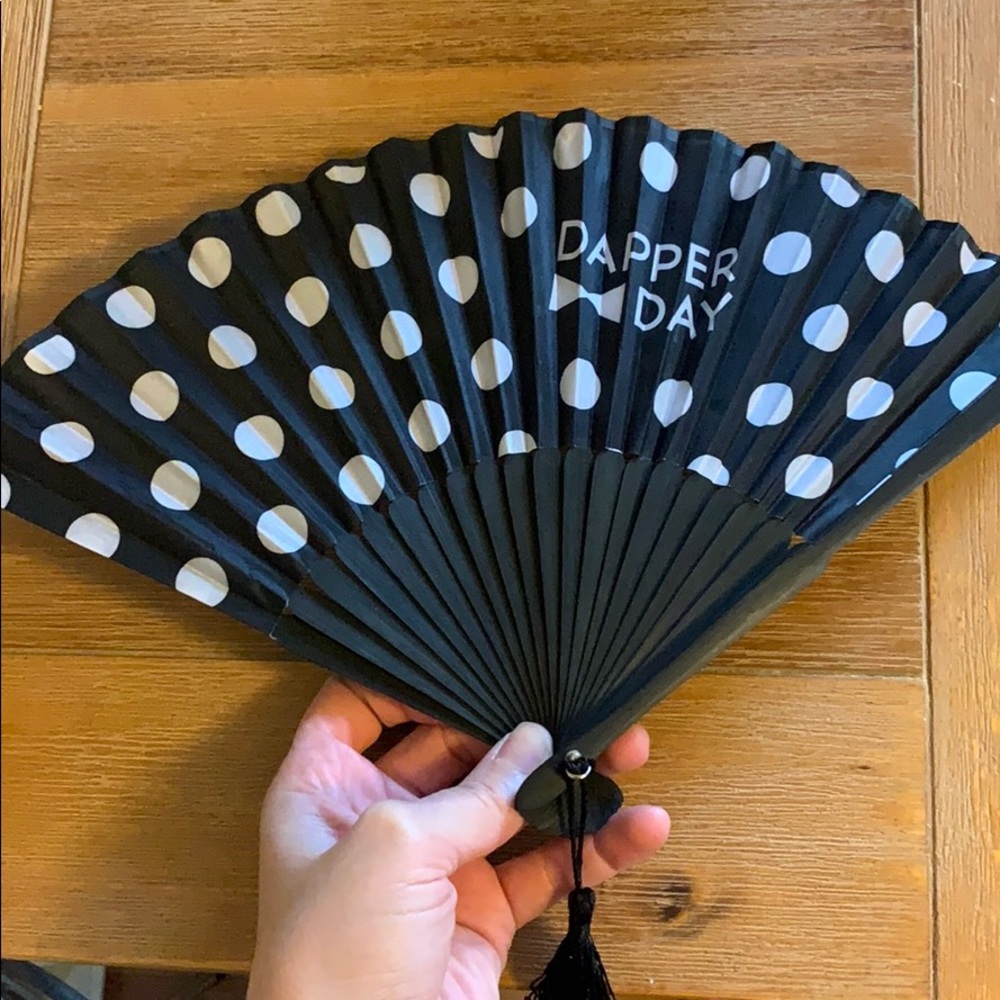 Disneyland Dapper Day Hand Fan Polka Dot